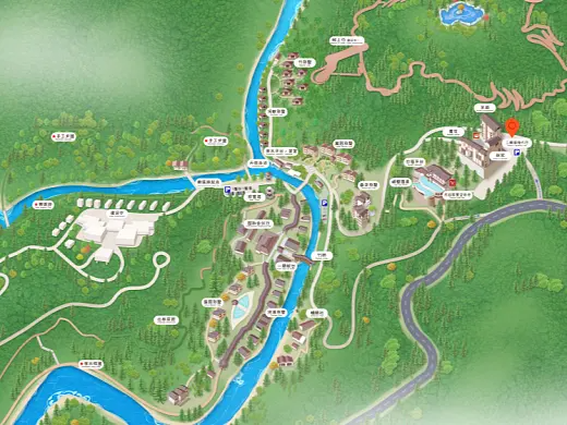 庆元结合景区手绘地图智慧导览和720全景技术，可以让景区更加“动”起来，为游客提供更加身临其境的导览体验。